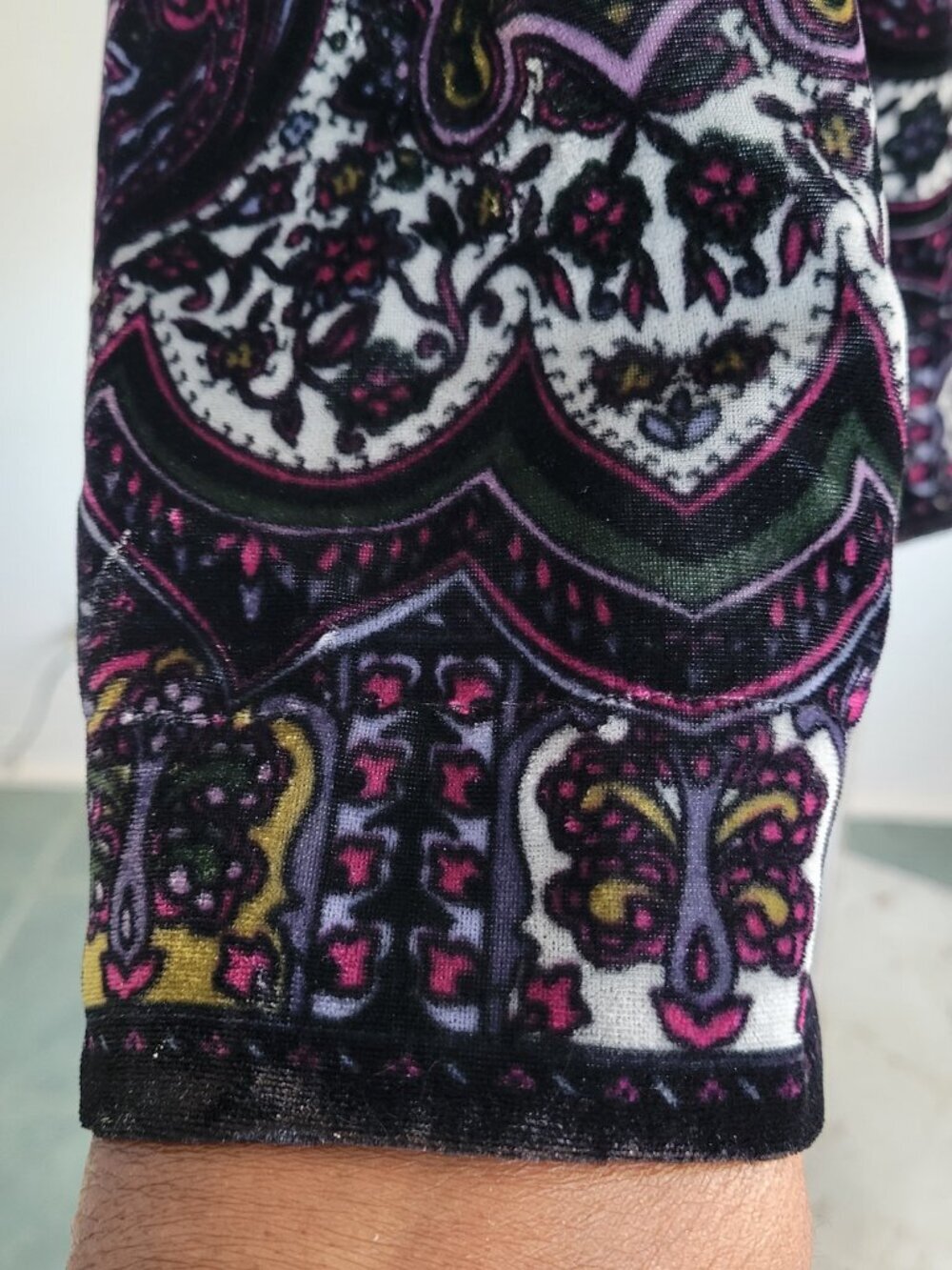 Laura Ashley Exquisite Art-to-Wear Black Velvet Paisley Lined Jacket - Picture 9 of 15